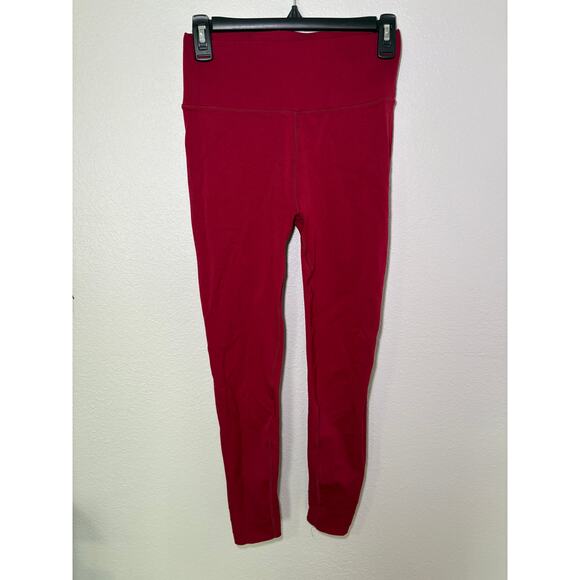Unbranded Maroon/Red Active Leggings/Tights with Sewn Line Detail, Size M/L - Picture 1 of 4